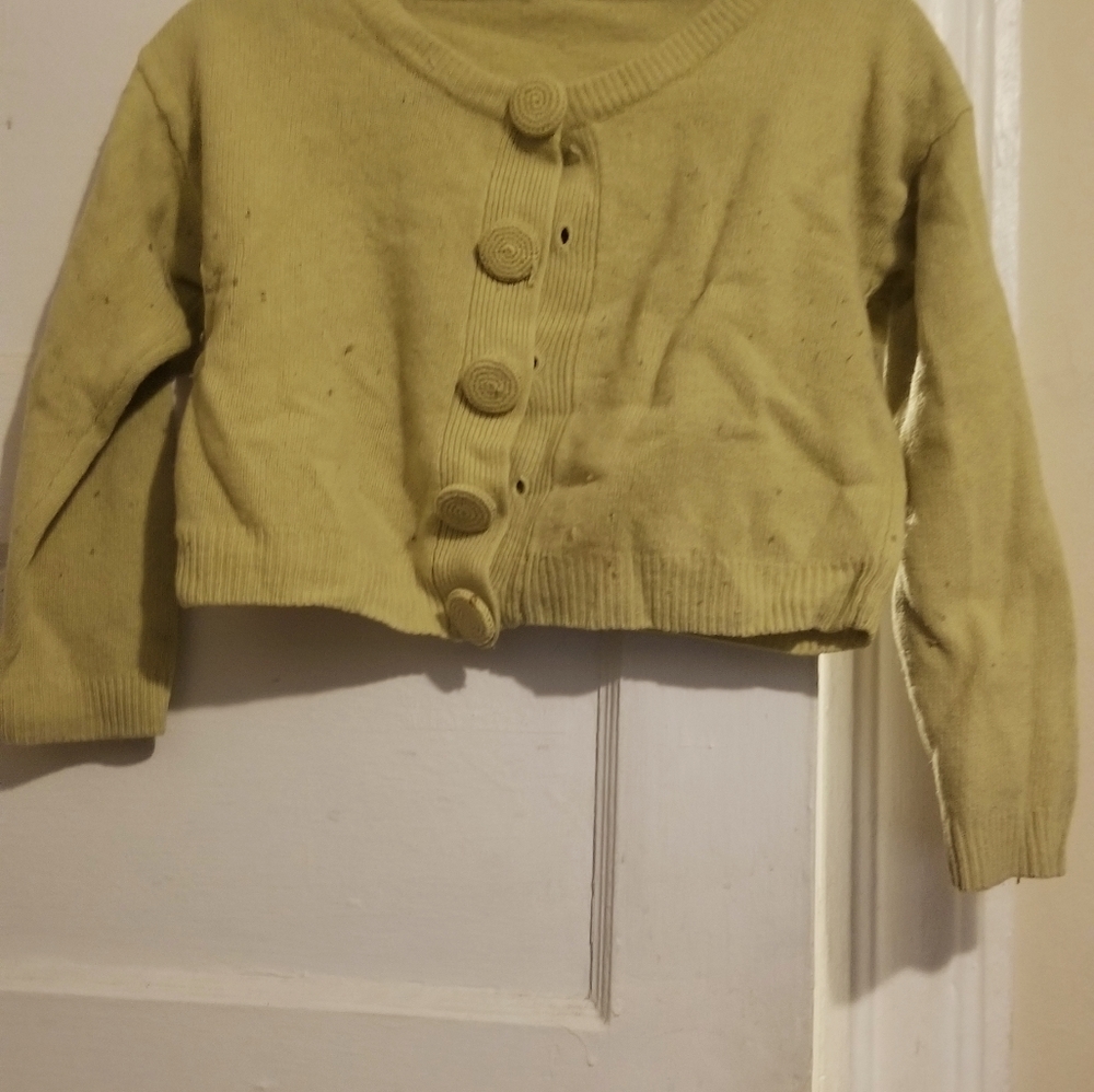 Vintage Green/Yellow Knit Sweater